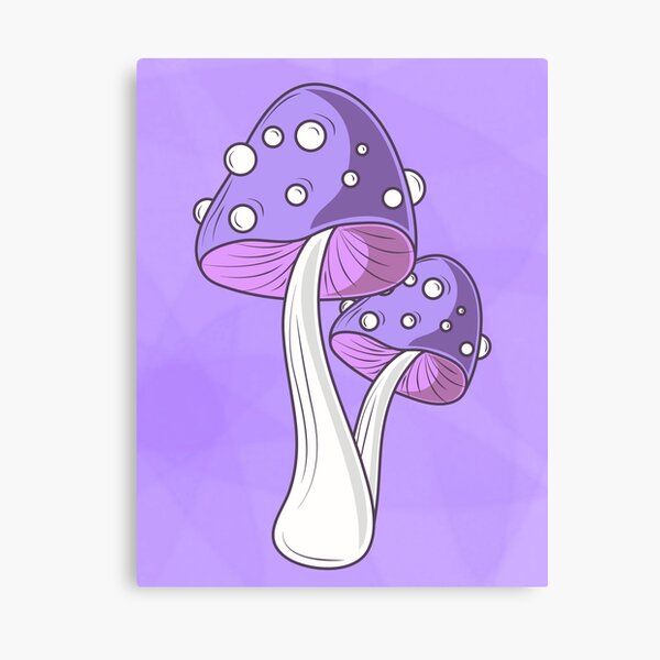 Aperçu de l'œuvre Purple mushrooms créée et vendue par WiddiDesigns.