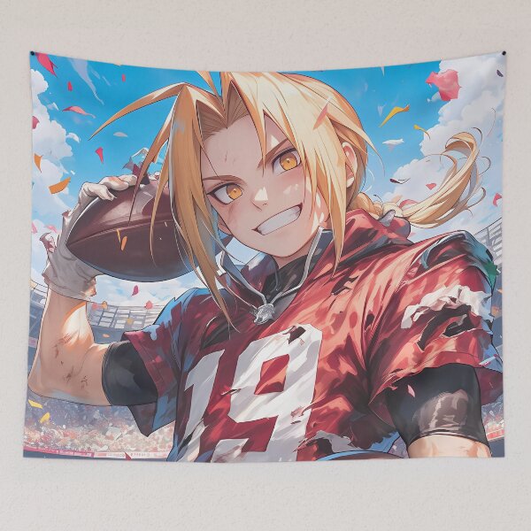 Item preview,  Edward Elric Fullmetal Alchemist Bold Rugby Throwdown Anime Field designed and sold by earlobejerk.