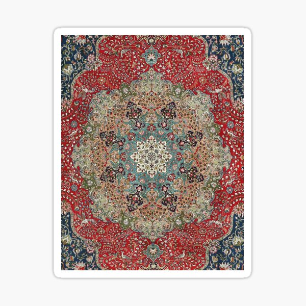 Vintage Antique Persian Carpet Print Sticker