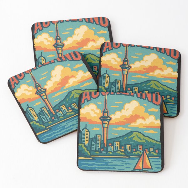 Item preview, Auckland Skyline and Sky Tower with Sunset Reflection designed and sold by Aryabek.