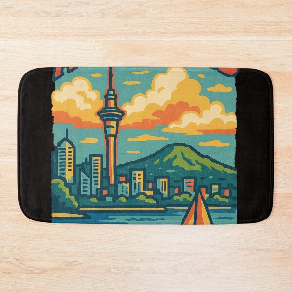 Item preview, Auckland Skyline and Sky Tower with Sunset Reflection designed and sold by Aryabek.