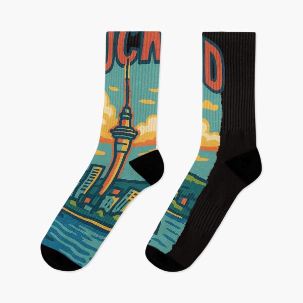 Item preview, Auckland Skyline and Sky Tower with Sunset Reflection designed and sold by Aryabek.