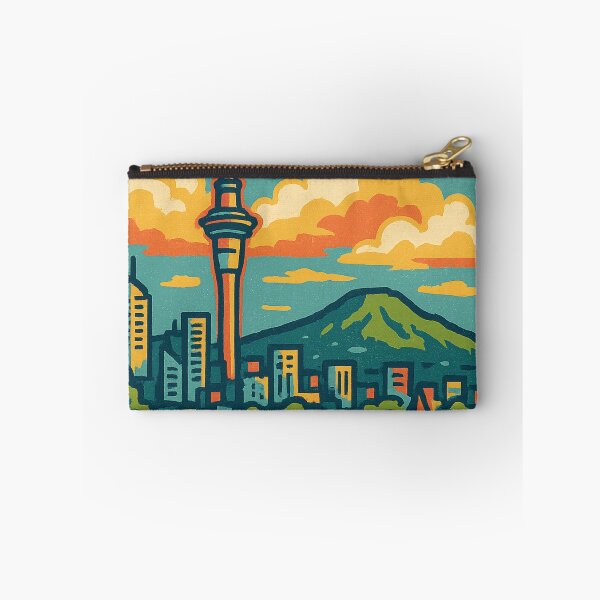 Item preview, Auckland Skyline and Sky Tower with Sunset Reflection designed and sold by Aryabek.