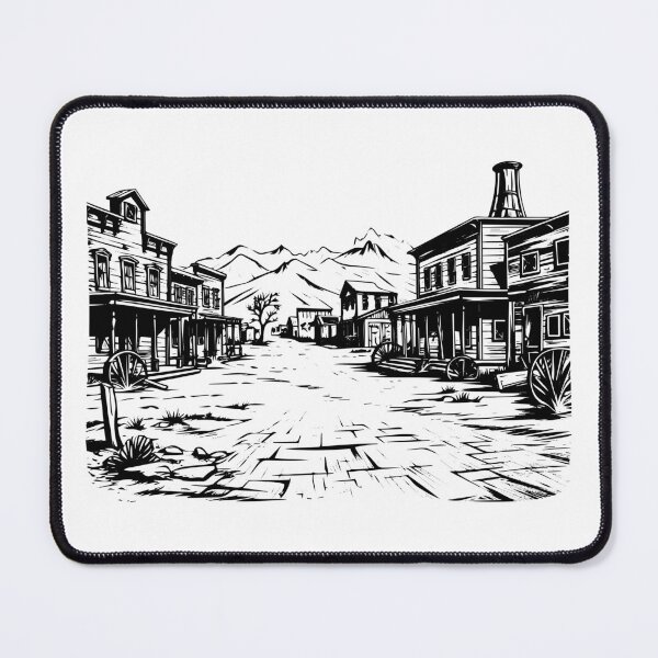 Item preview, Wild Western Town Old Cowboy Rustic Saloon Outlaw Gun Desert Mine designed and sold by inkoutninja.