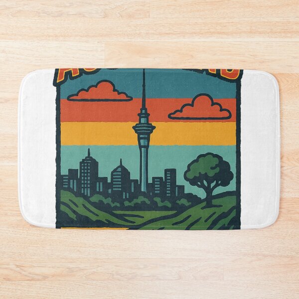 Item preview, Auckland Sky Tower with Sailboat and Mount Eden designed and sold by Aryabek.