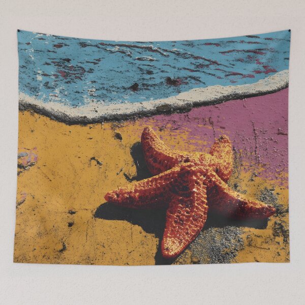 Item preview, pop art starfish beach print designed and sold by dcrc.