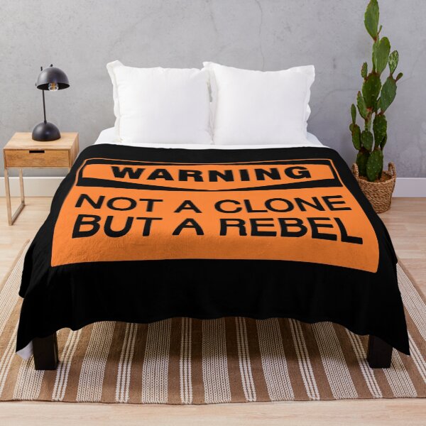Item preview, WARNING SIGN: NOT A CLONE BUT A REBEL, NOVELTY SIGNAGE, QUIRKY designed and sold by AASparksDesigns.