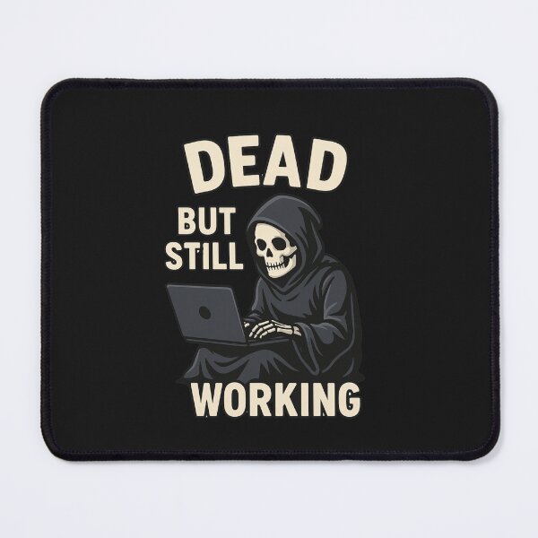 Item preview, Dead But Still Working – Funny Skeleton Laptop Design designed and sold by ColorSplash123.