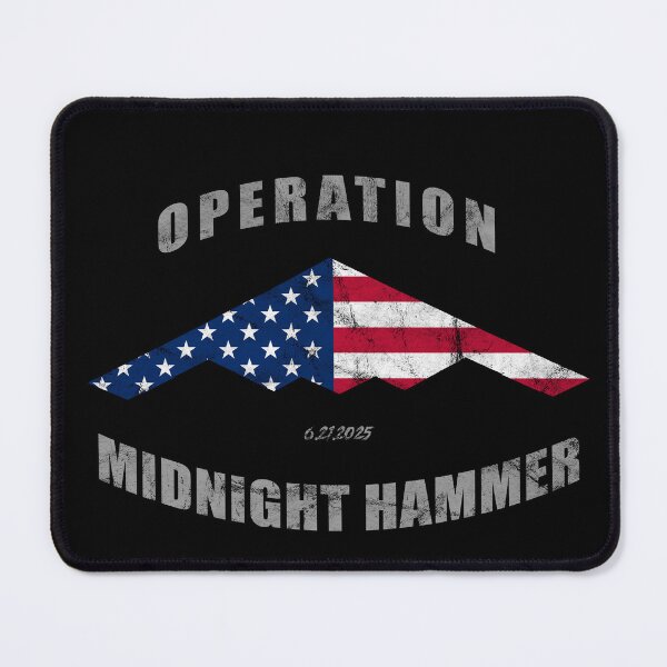 Item preview, Operation Midnight Hammer Iran Strike B-2 Spirit Bomber Airplane Vintage Flag Design designed and sold by RealPilotDesign.