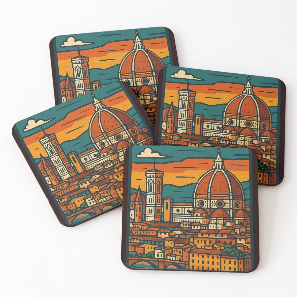 Item preview, Florence Cityscape with Duomo and Ponte Vecchio, Italy designed and sold by Places On Earth.