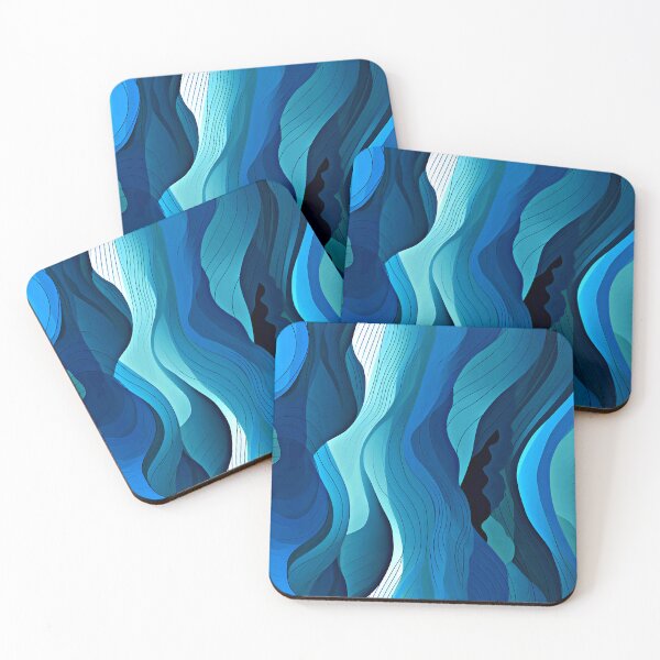 Item preview, Inside A Waterfall Blue And Aqua Abstract Designs  designed and sold by DEC02.