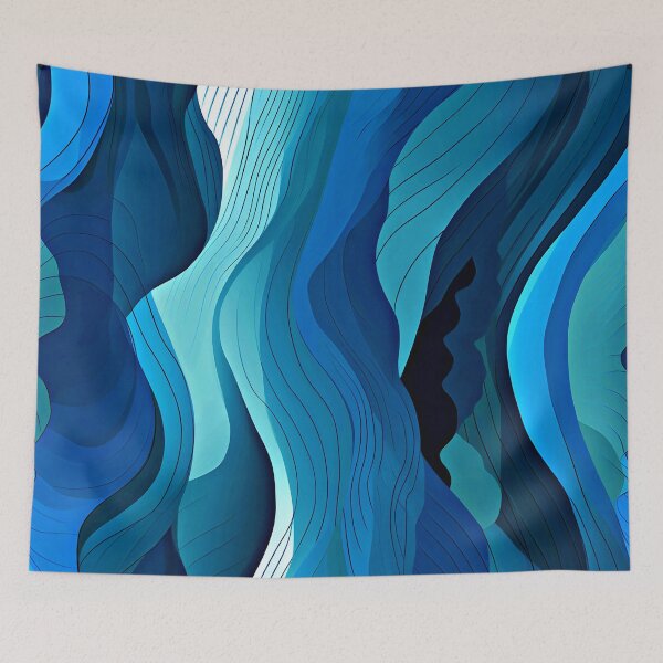 Item preview, Inside A Waterfall Blue And Aqua Abstract Designs  designed and sold by DEC02.