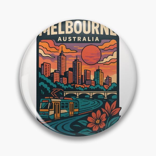 Item preview, Yarra River Sunset with Skyline and Tram, Melbourne designed and sold by Places On Earth.
