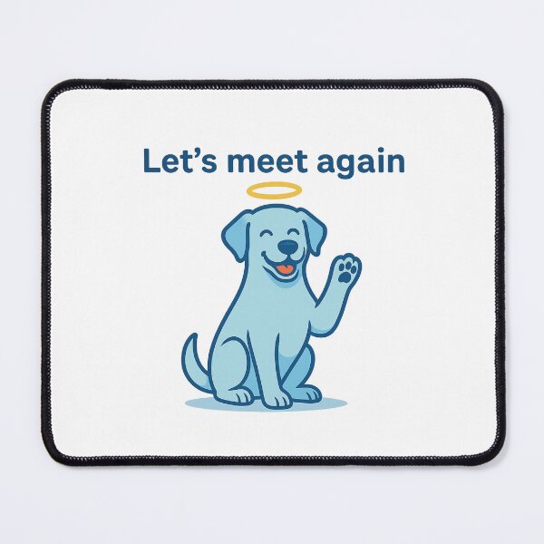 Item preview, Angel Dog Waving Goodbye – “Let’s Meet Again” Pet Loss Cartoon Design designed and sold by PetSoulPrints.
