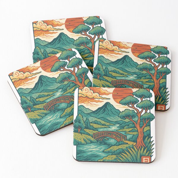 Item preview, Singleton Landscape with River, Bridge and Hills, Australia designed and sold by Places On Earth.