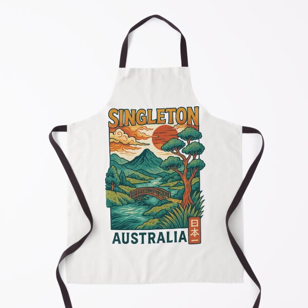 Item preview, Singleton Landscape with River, Bridge and Hills, Australia designed and sold by Places On Earth.