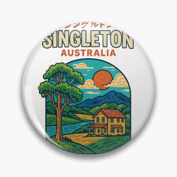 Item preview, Singleton Countryside with Farmhouse and River, New South Wales designed and sold by Places On Earth.