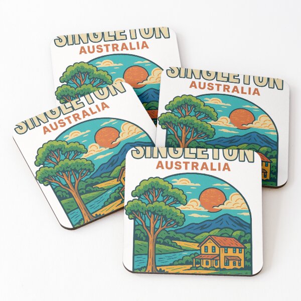 Item preview, Singleton Countryside with Farmhouse and River, New South Wales designed and sold by Places On Earth.