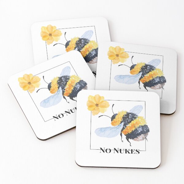 Item preview, No Nukes| Bee | Yellow Flower designed and sold by Speak Louder.