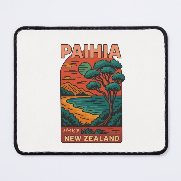 Item preview, Paihia Beach Sunset with Palm Trees and Coastline, New Zealand designed and sold by Places On Earth.