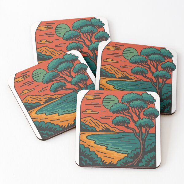 Item preview, Paihia Beach Sunset with Palm Trees and Coastline, New Zealand designed and sold by Places On Earth.