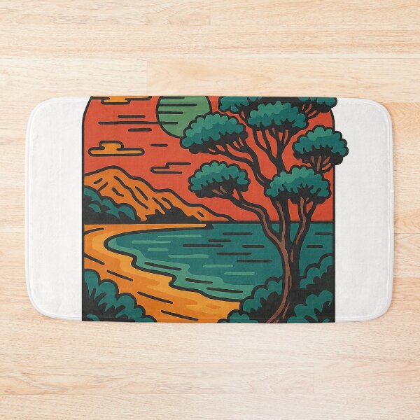 Item preview, Paihia Beach Sunset with Palm Trees and Coastline, New Zealand designed and sold by Places On Earth.