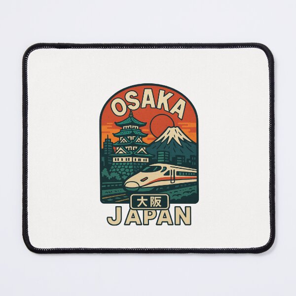 Item preview, Dotonbori Street and Tsutenkaku Tower, Osaka at Sunset designed and sold by Places On Earth.
