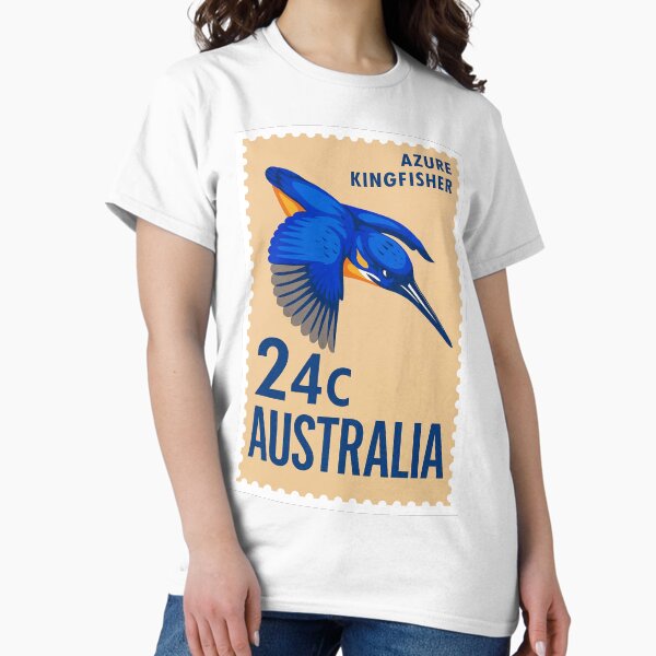 Item preview, Australia Azure Kingfisher Postage Stamp designed and sold by retrographics.