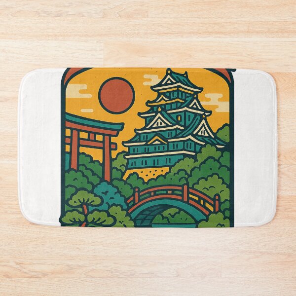 Item preview, Okayama Castle and River Bridge at Sunset, Japan designed and sold by Places On Earth.