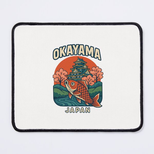 Item preview, Okayama Castle and Koi with Cherry Blossoms designed and sold by Places On Earth.