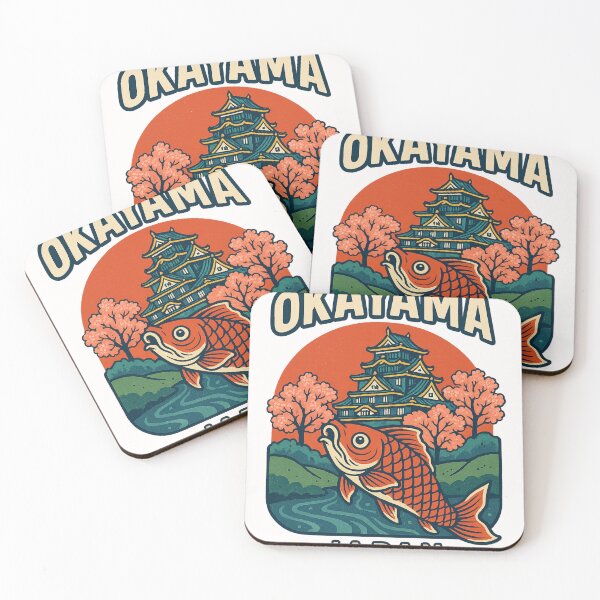 Item preview, Okayama Castle and Koi with Cherry Blossoms designed and sold by Places On Earth.