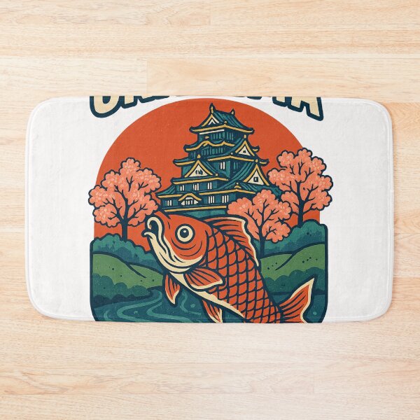 Item preview, Okayama Castle and Koi with Cherry Blossoms designed and sold by Places On Earth.