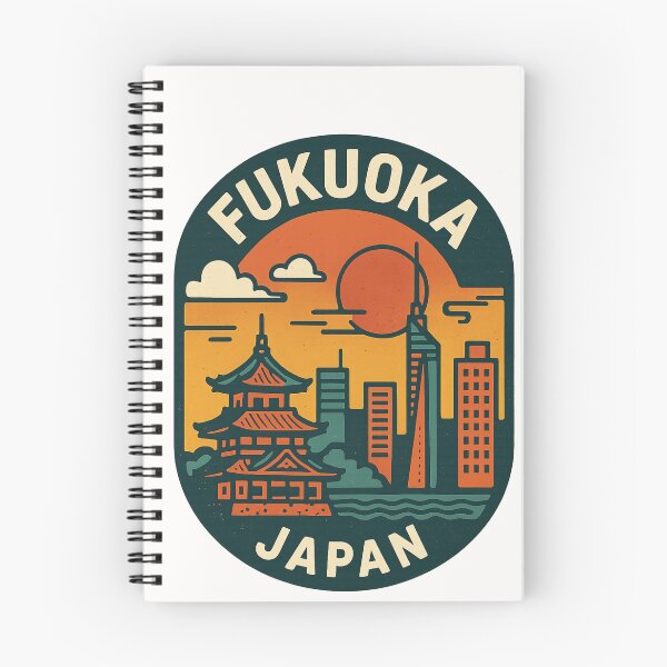 Item preview, Fukuoka City Skyline with Pagoda and Tower Sunset designed and sold by Places On Earth.