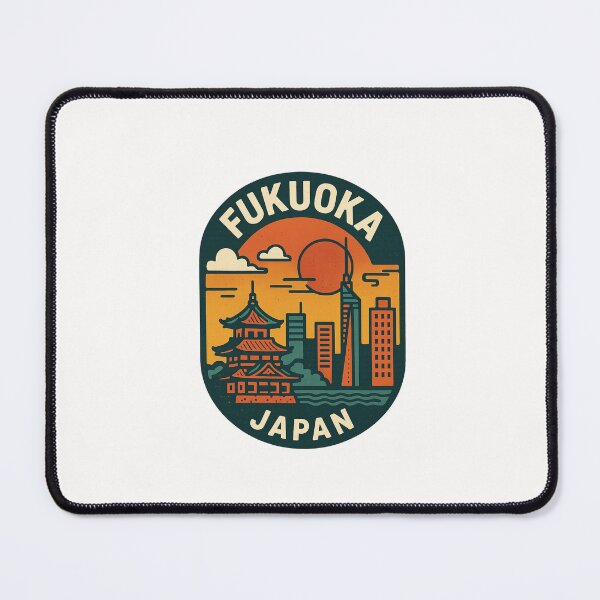 Item preview, Fukuoka City Skyline with Pagoda and Tower Sunset designed and sold by Places On Earth.