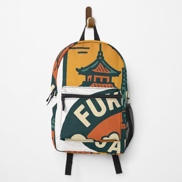 Item preview, Fukuoka City Skyline with Pagoda and Tower Sunset designed and sold by Places On Earth.