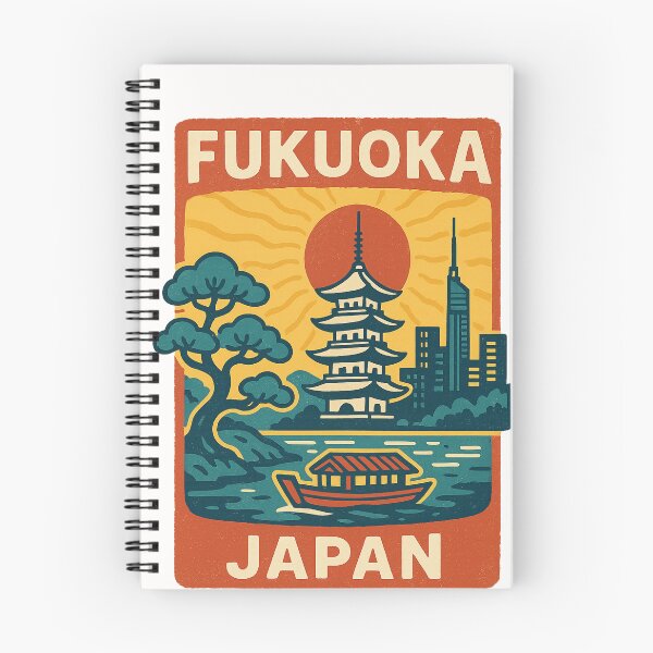 Item preview, Fukuoka Pagoda, Boat and Skyline at Sunrise designed and sold by Places On Earth.