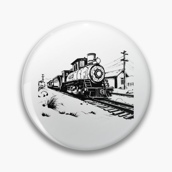 Item preview, Western Railway Old Train Station Country Transportation designed and sold by inkoutninja.