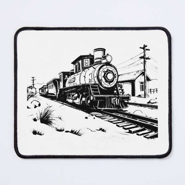 Item preview, Western Railway Old Train Station Country Transportation designed and sold by inkoutninja.