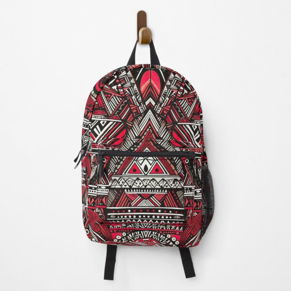 Item preview, Bold Red and Black Tribal Geometric Pattern designed and sold by PaintbrushPlace.