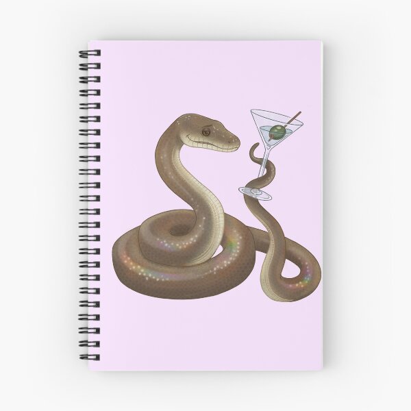 Item preview, Olive python (Liasis olivaceus) drinking a dirty martini designed and sold by StinaDraws.