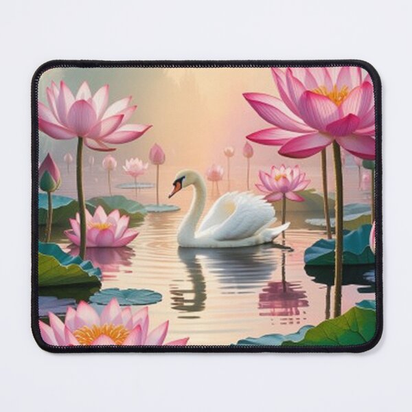 Item preview, Lake with lotuses in a surrealistic style designed and sold by Lilashakti ⭐️ ⭐️ ⭐️ ⭐️ ⭐️.