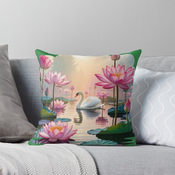 Item preview, Lake with lotuses in a surrealistic style designed and sold by Lilashakti ⭐️ ⭐️ ⭐️ ⭐️ ⭐️.