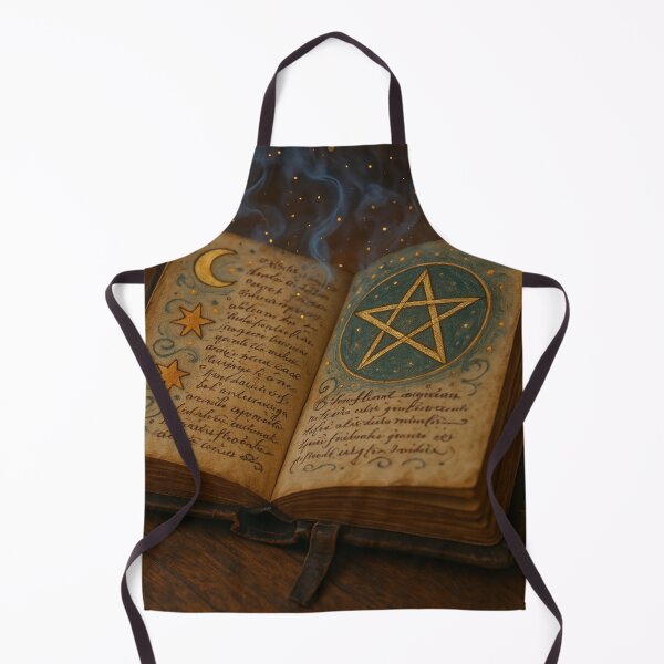 Item preview, Enchanted Grimoire – Glowing Spell Book with Pentacle designed and sold by MoonMommaMagic.