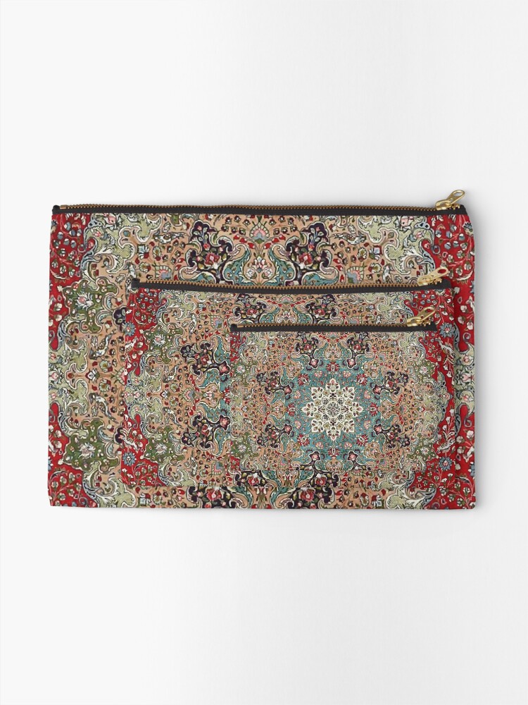 Alternate view of Vintage Antique Persian Carpet Print Zipper Pouch