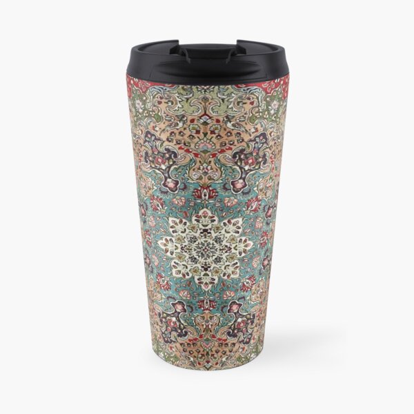 Vintage Antique Persian Carpet Print Travel Mug