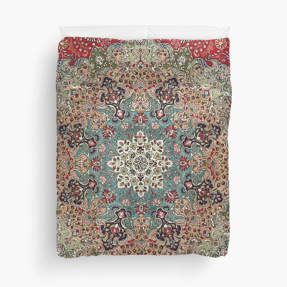 Vintage Antique Persian Carpet Print Duvet Cover