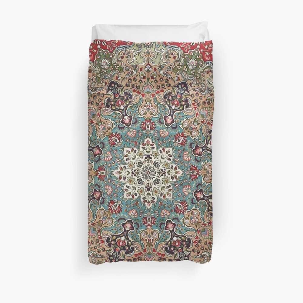 Vintage Antique Persian Carpet Print Duvet Cover