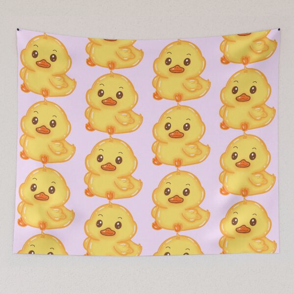 Item preview, Illustration of a Cute Little Yellow Duck Sitting on a White Background designed and sold by Suthicha.