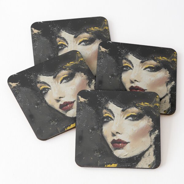 Item preview, Furtive Glance — Bold Elegance in Oil and Shadow designed and sold by Verbul.