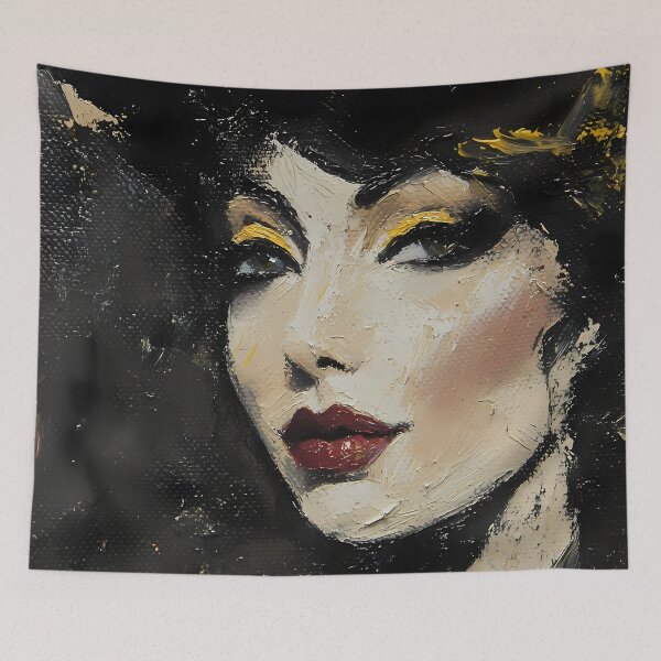 Item preview, Furtive Glance — Bold Elegance in Oil and Shadow designed and sold by Verbul.